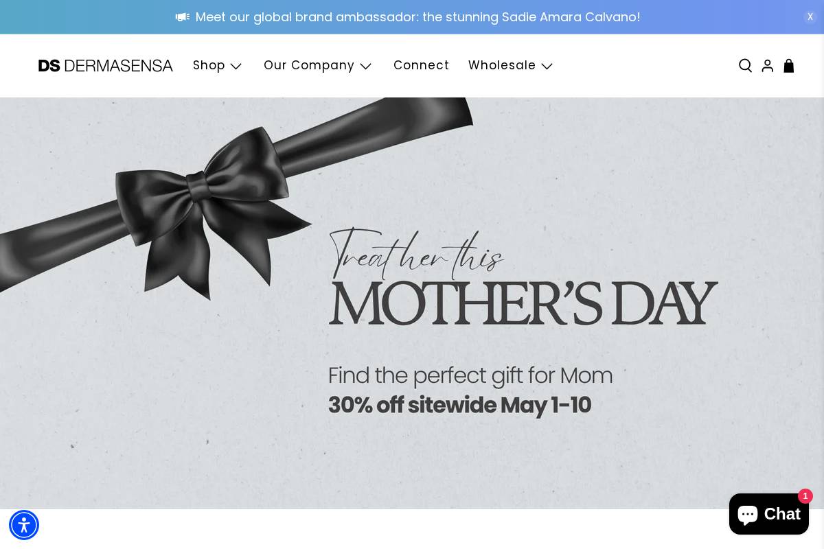 dermasensa.com homepage screenshot