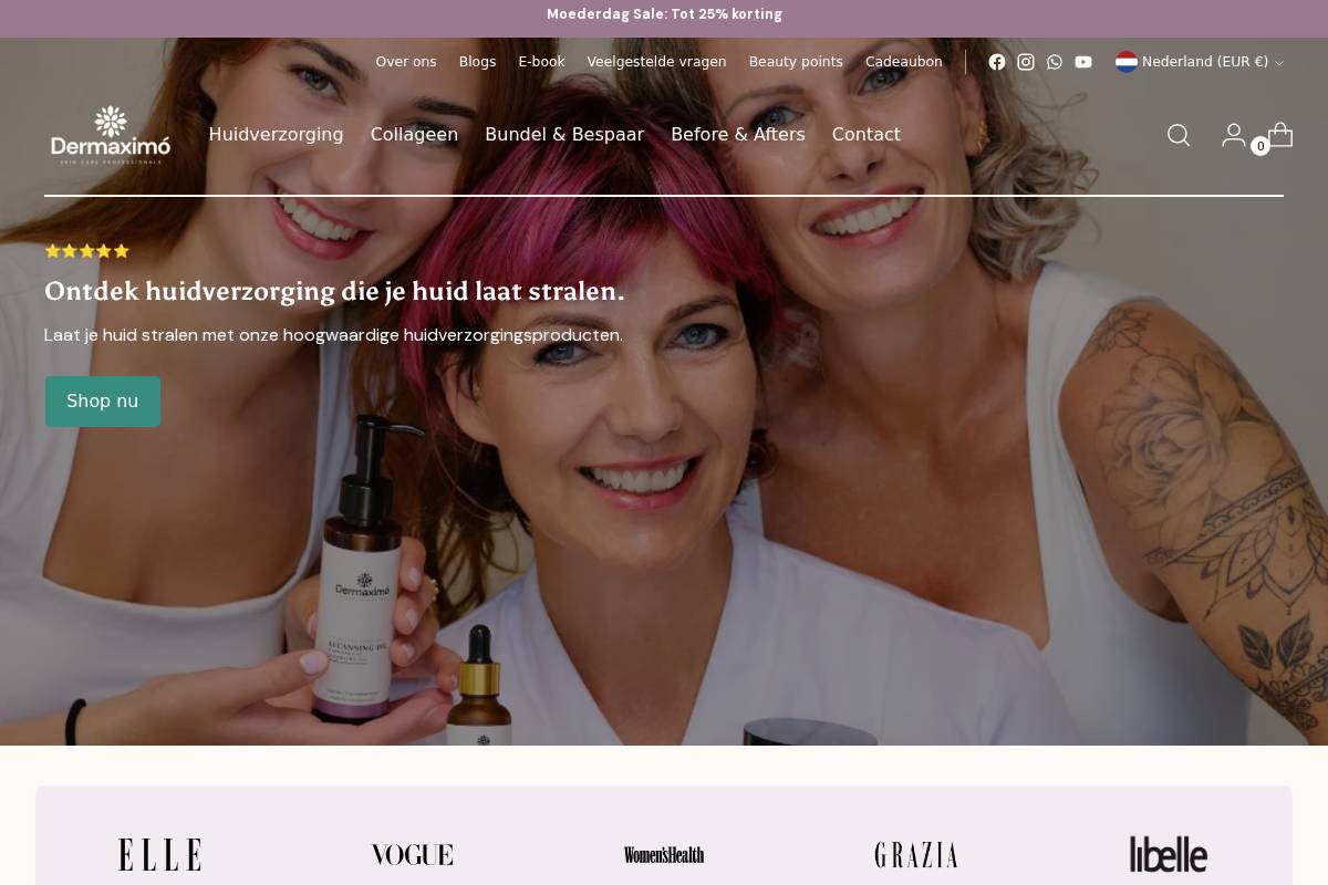 Dermaximó homepage screenshot
