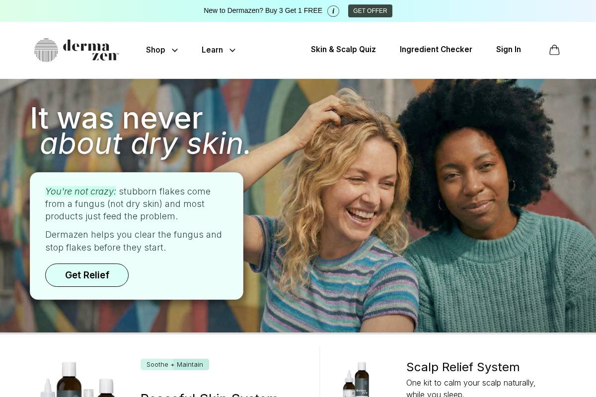 dermazen.com homepage screenshot