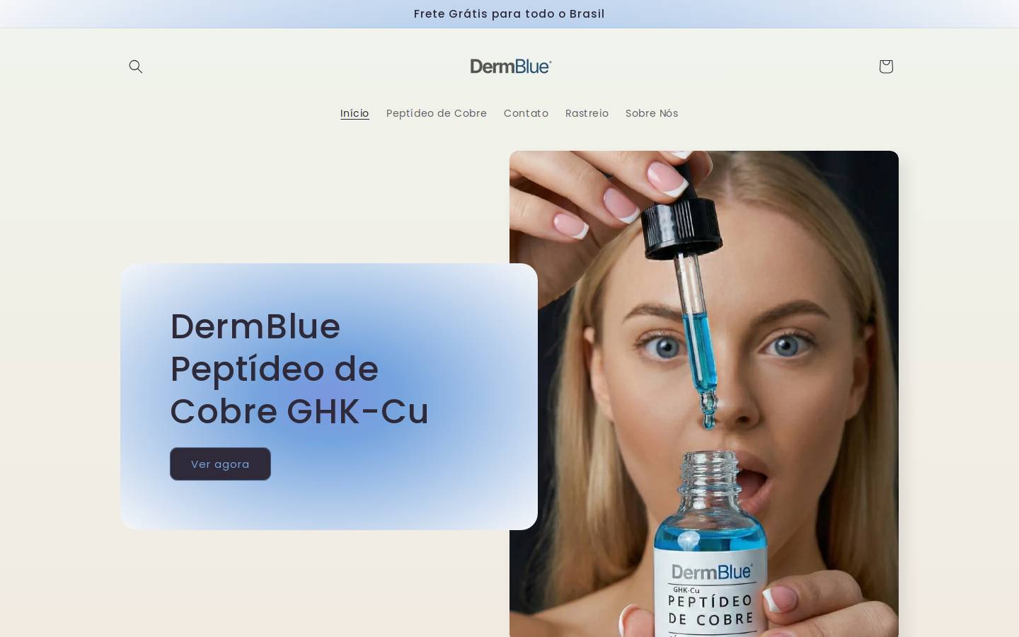 dermblue.com homepage screenshot