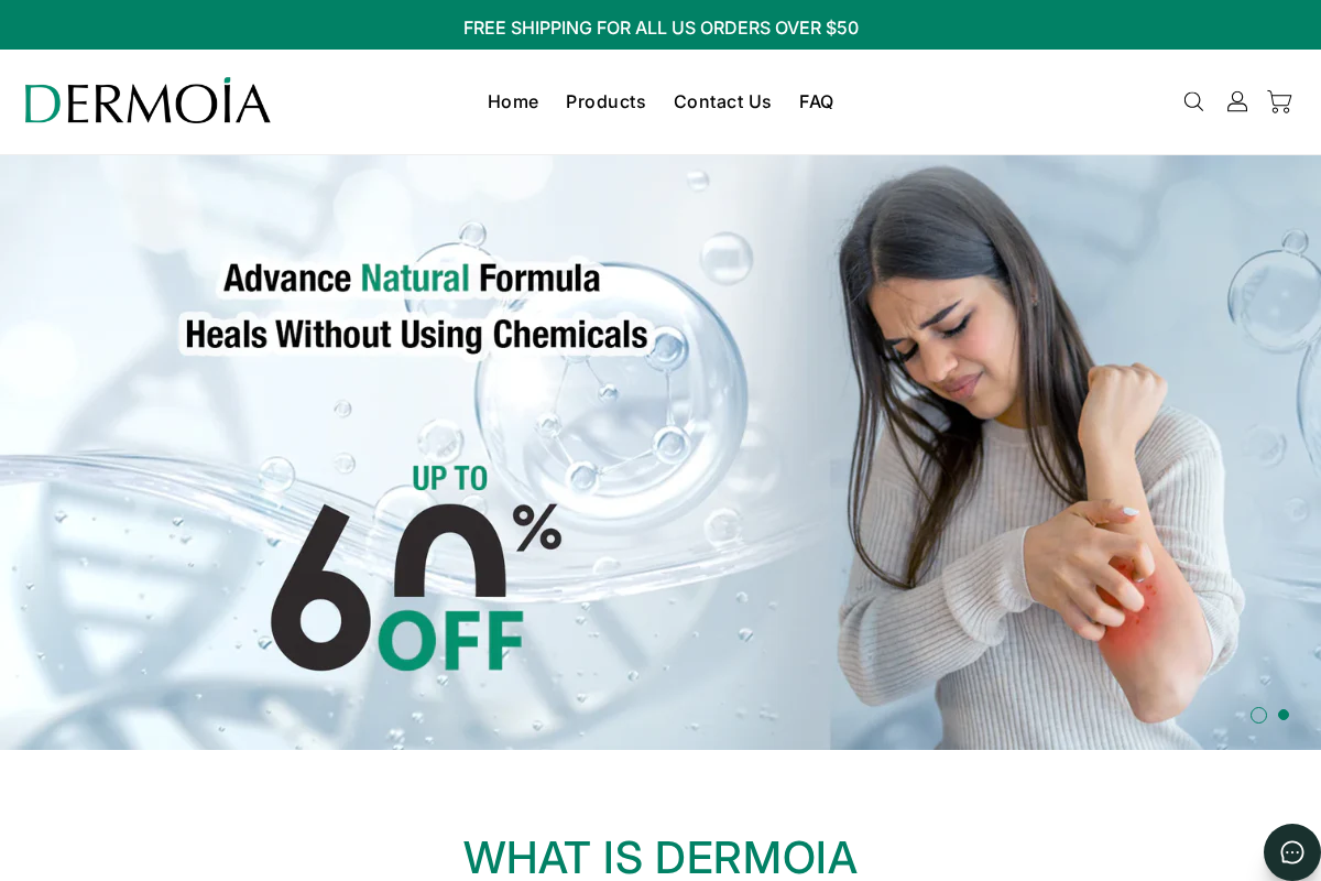 DERMOIA homepage screenshot