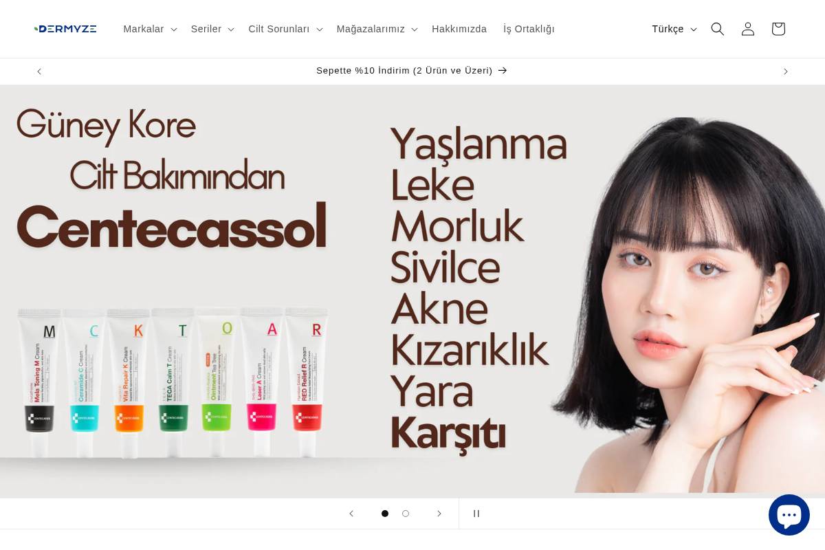 dermyze.com homepage screenshot