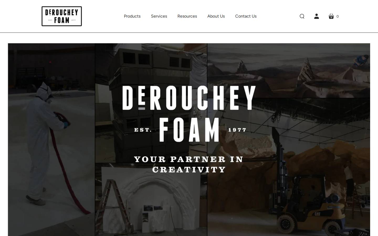 derofoam.com homepage screenshot