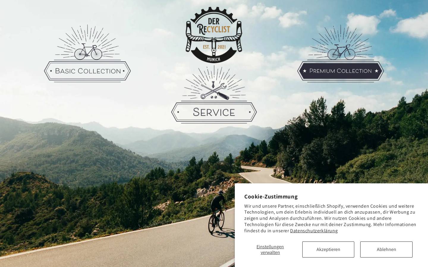 derrecyclist.de homepage screenshot
