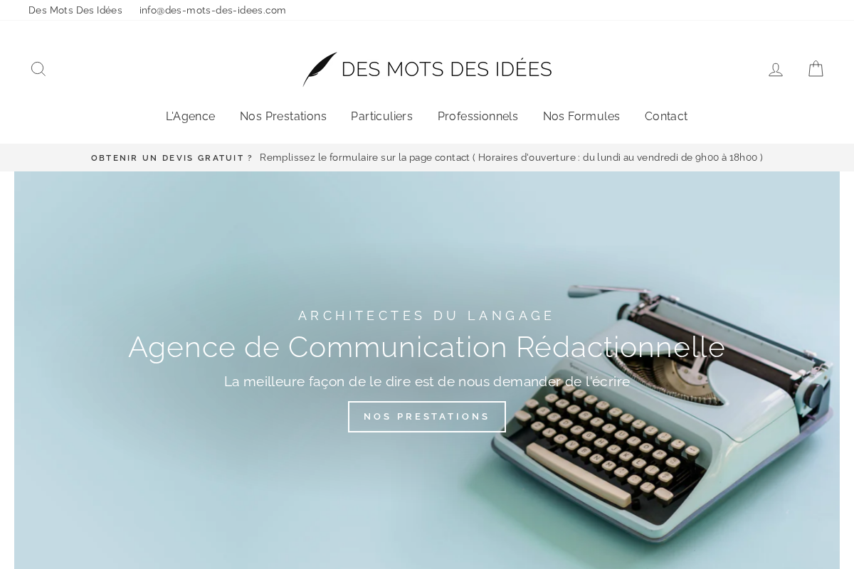 des-mots-des-idees.com homepage screenshot