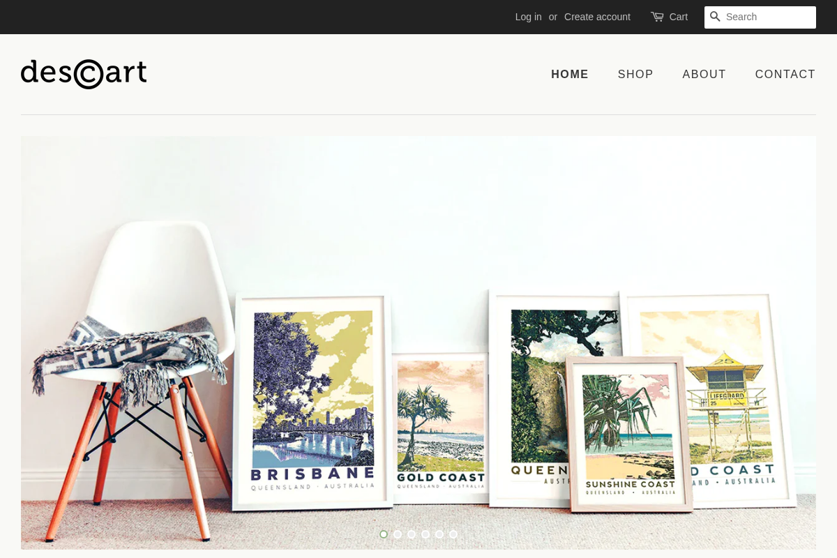 descart.com.au homepage screenshot
