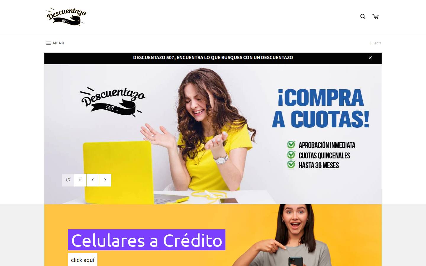 descuentazo507.com homepage screenshot