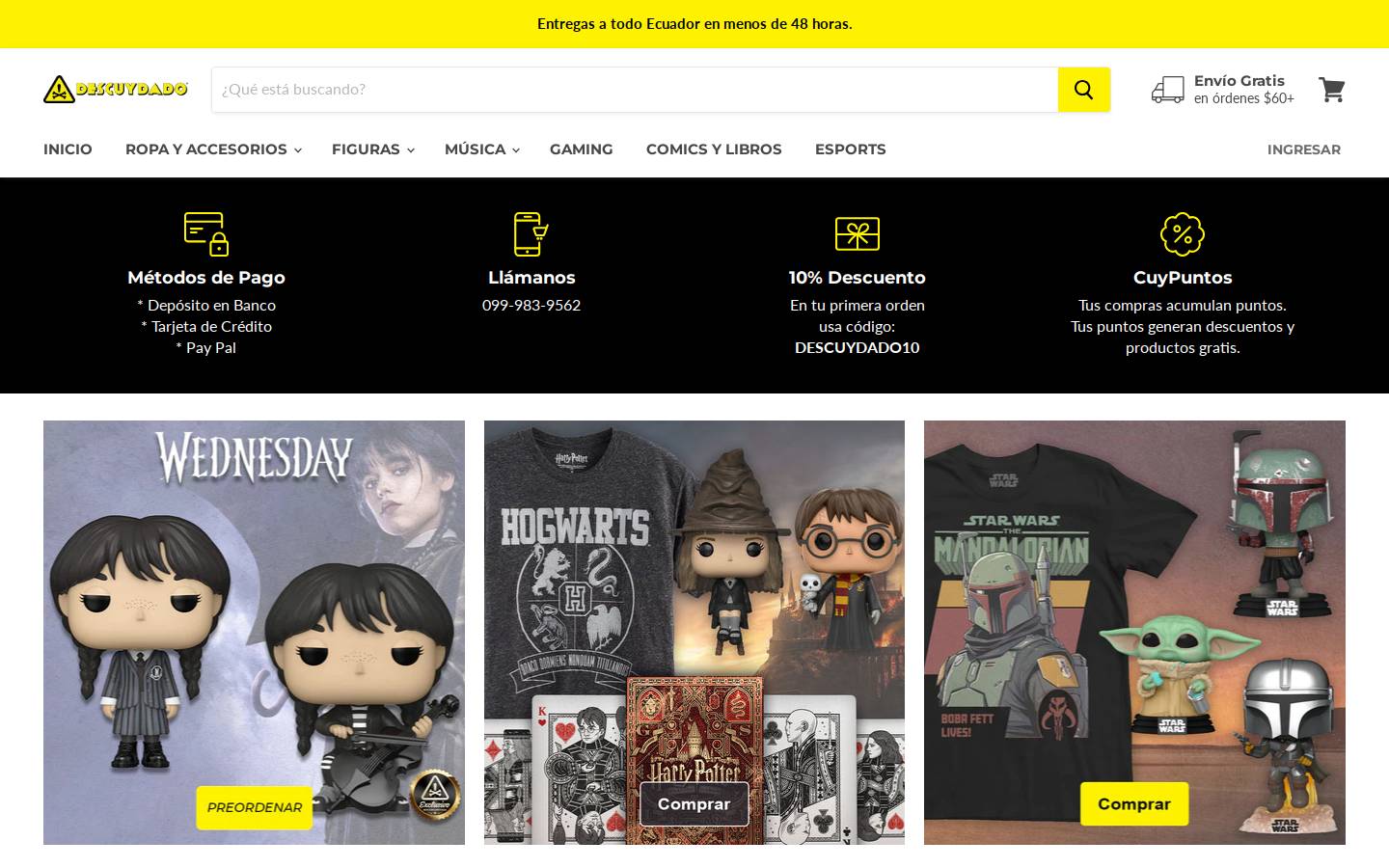 descuydado.com homepage screenshot