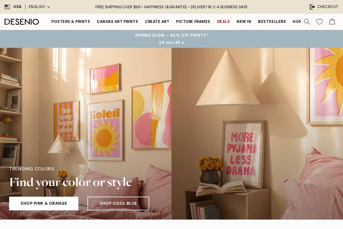 DESENIO US homepage screenshot