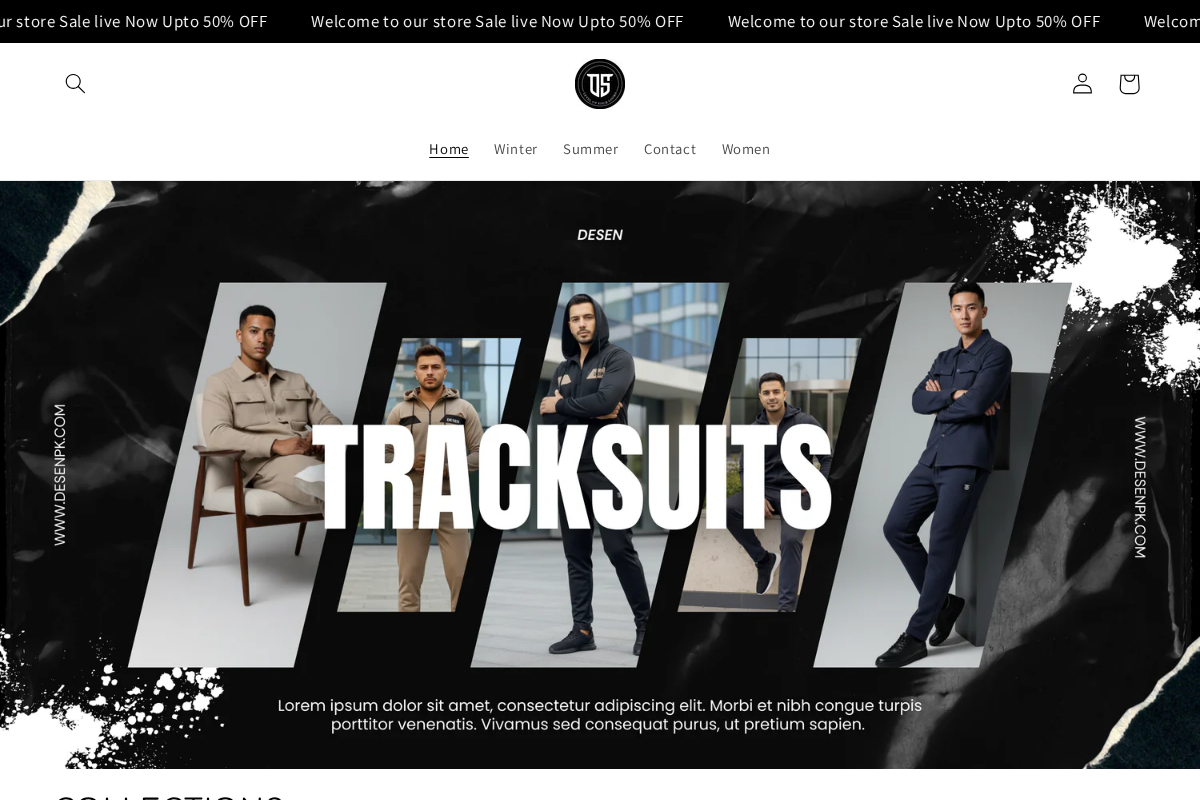 Desen homepage screenshot