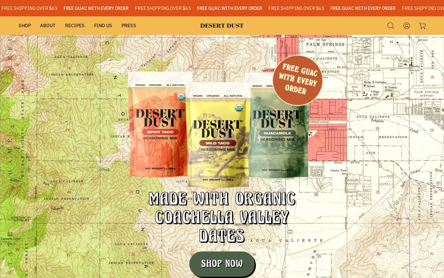 desertdust.com homepage screenshot