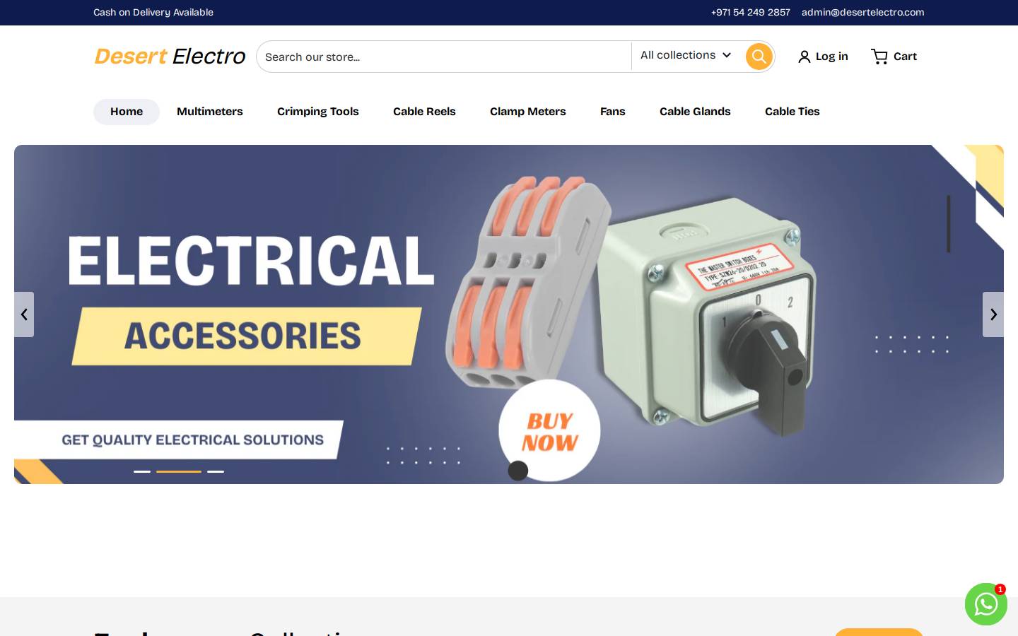 desertelectro.com homepage screenshot