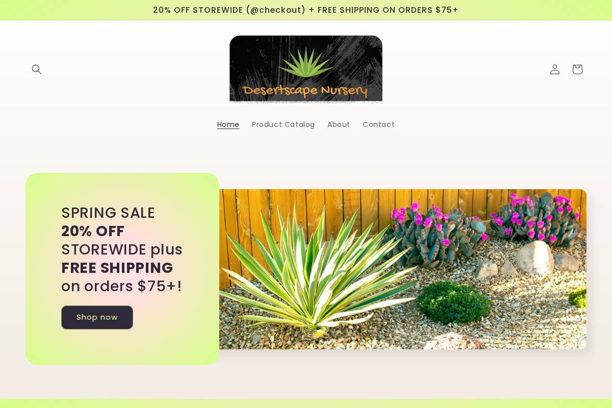 desertscapenursery.com homepage screenshot