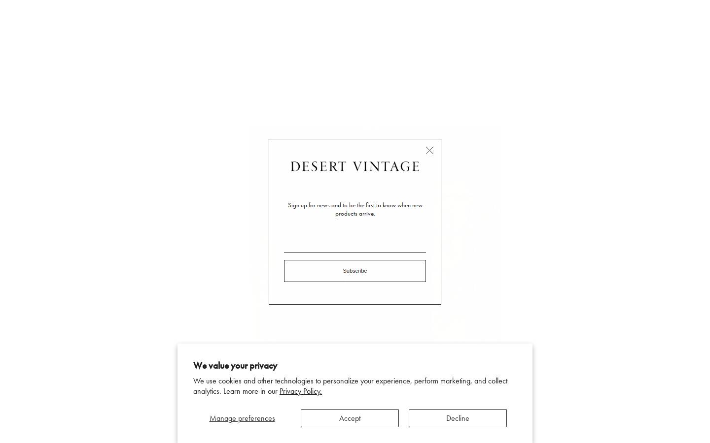 desertvintage.com homepage screenshot