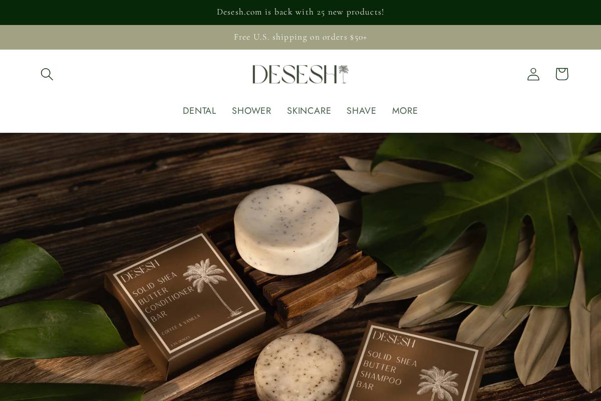 desesh.com homepage screenshot