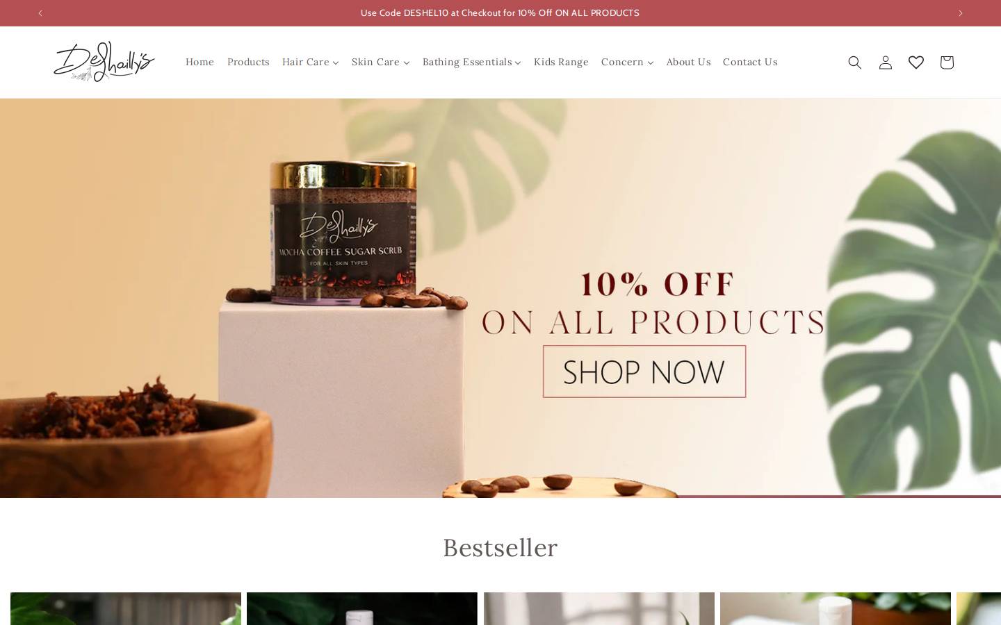 deshaillys.com homepage screenshot