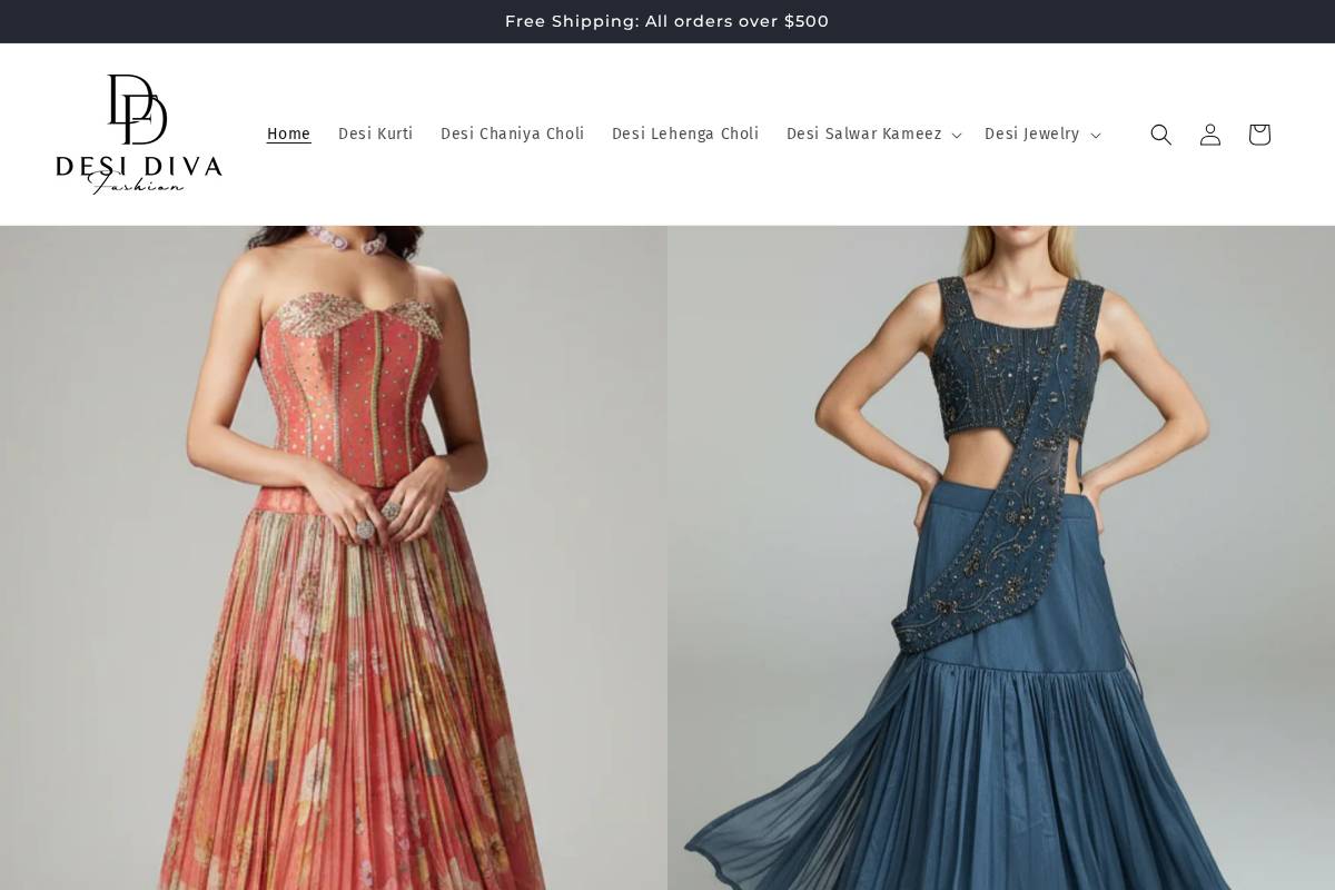 desidivafashion.com homepage screenshot