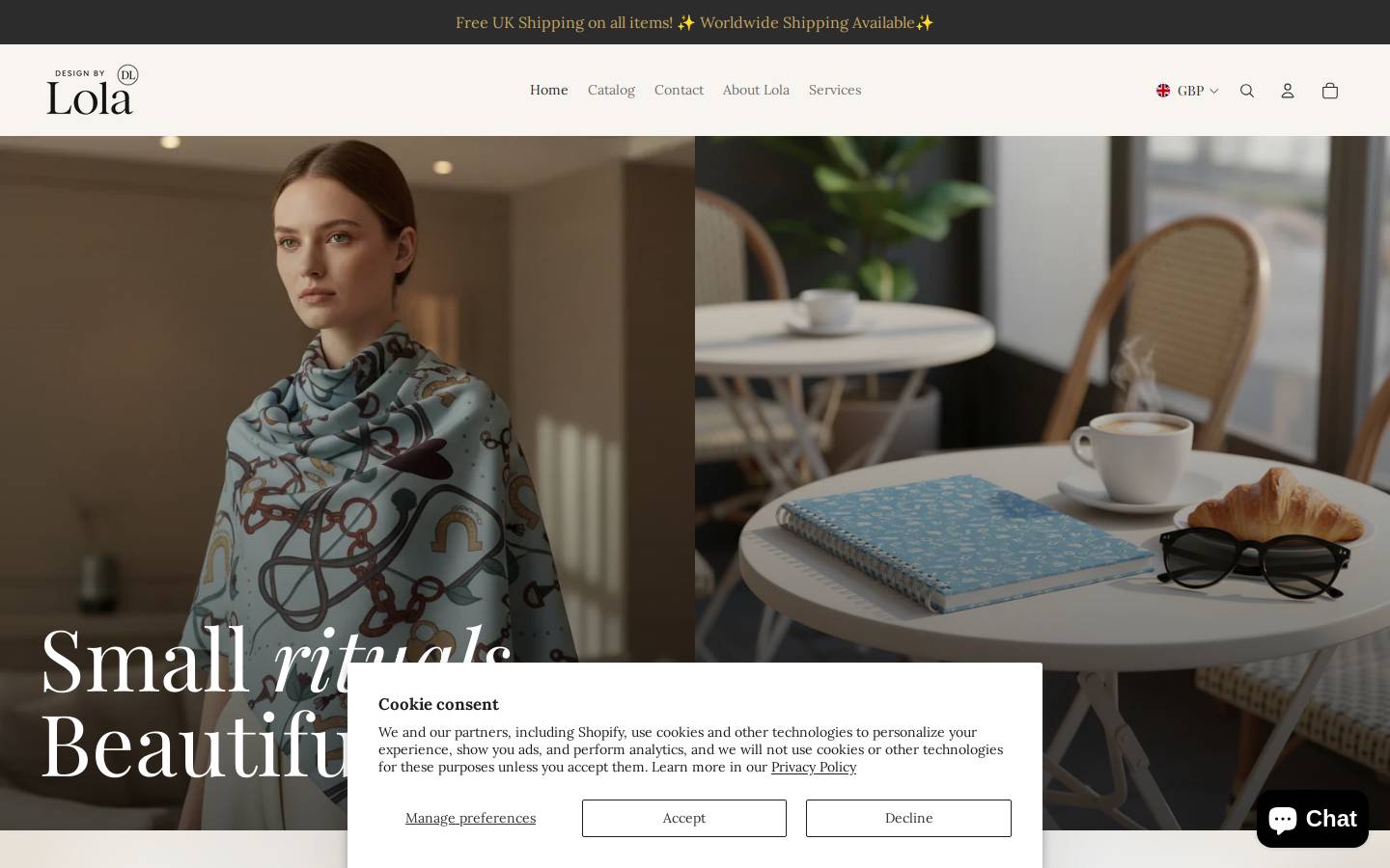 designbylola.com homepage screenshot