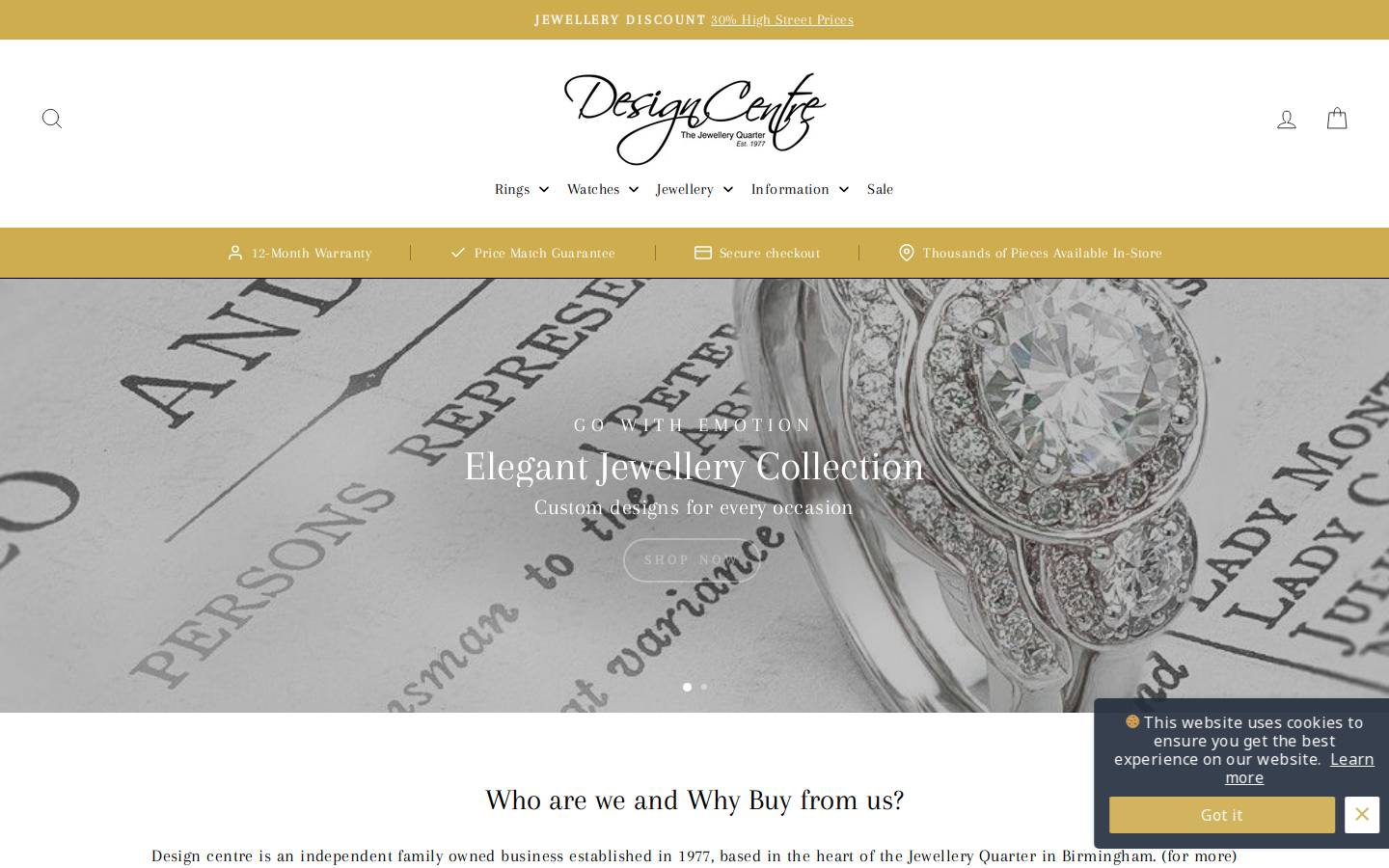 Design Centre homepage screenshot