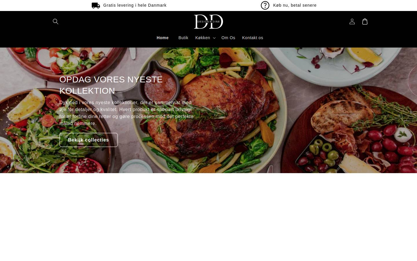 Design & dine DE homepage screenshot