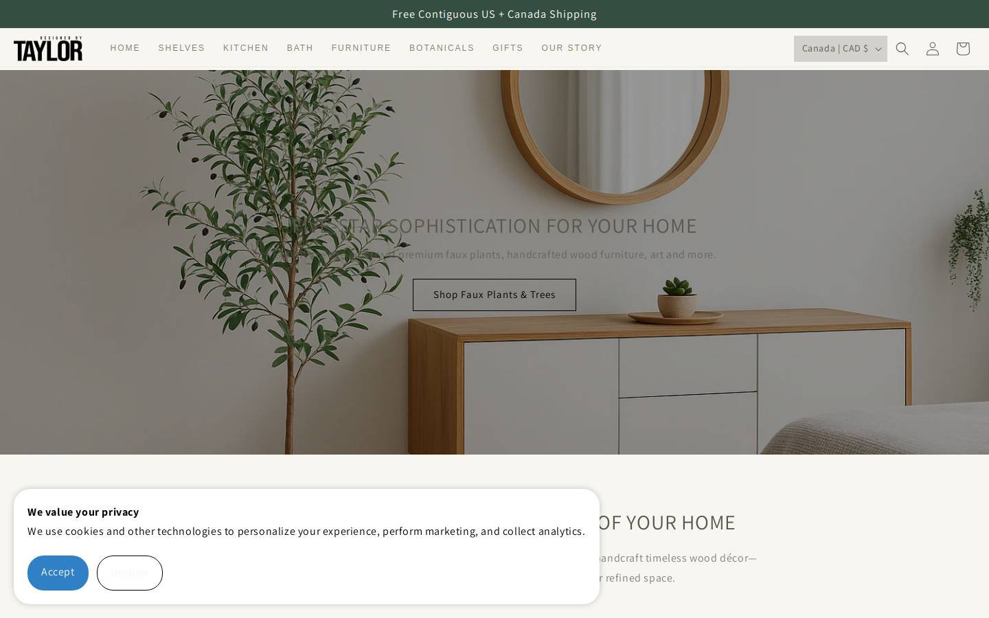 designedbytaylor.ca homepage screenshot