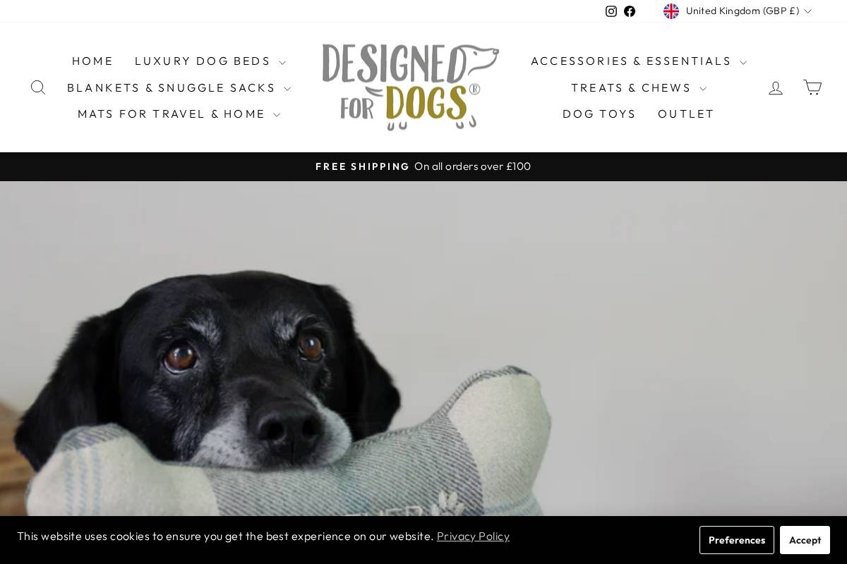 designedfordogs.com homepage screenshot