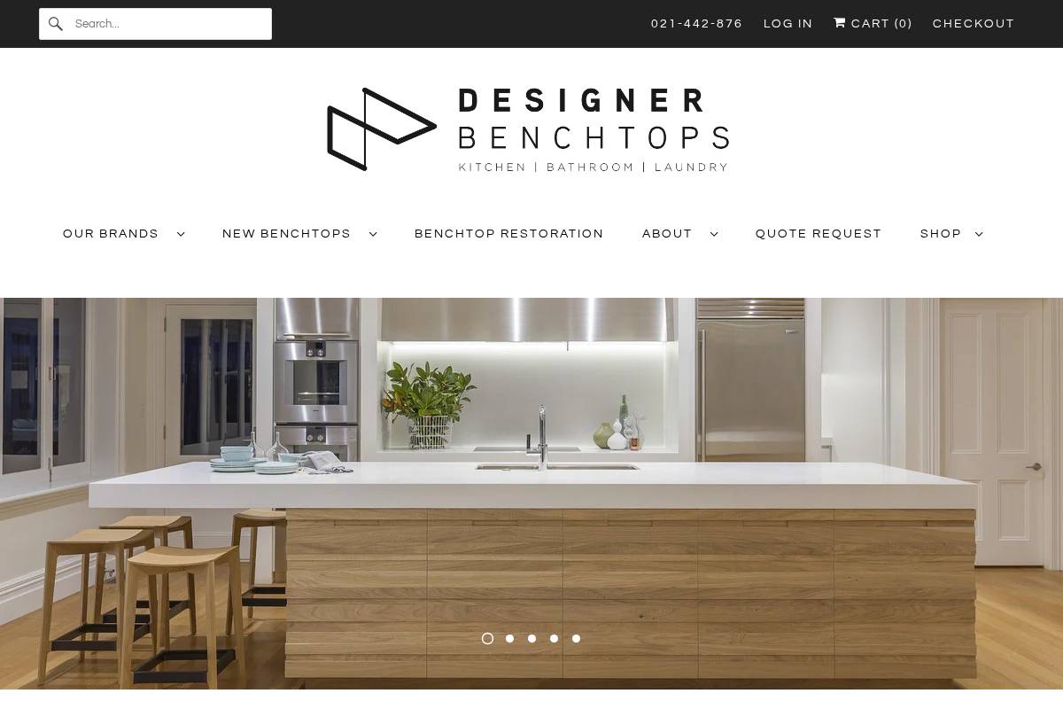 designerbenchtops.co.nz homepage screenshot