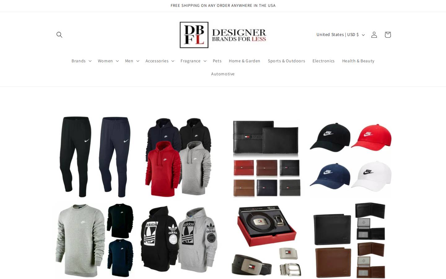 designerbrandsforless.com homepage screenshot