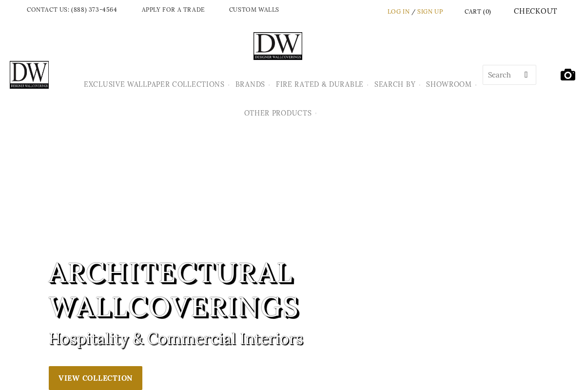 Designer Wallcoverings and Fabrics homepage screenshot