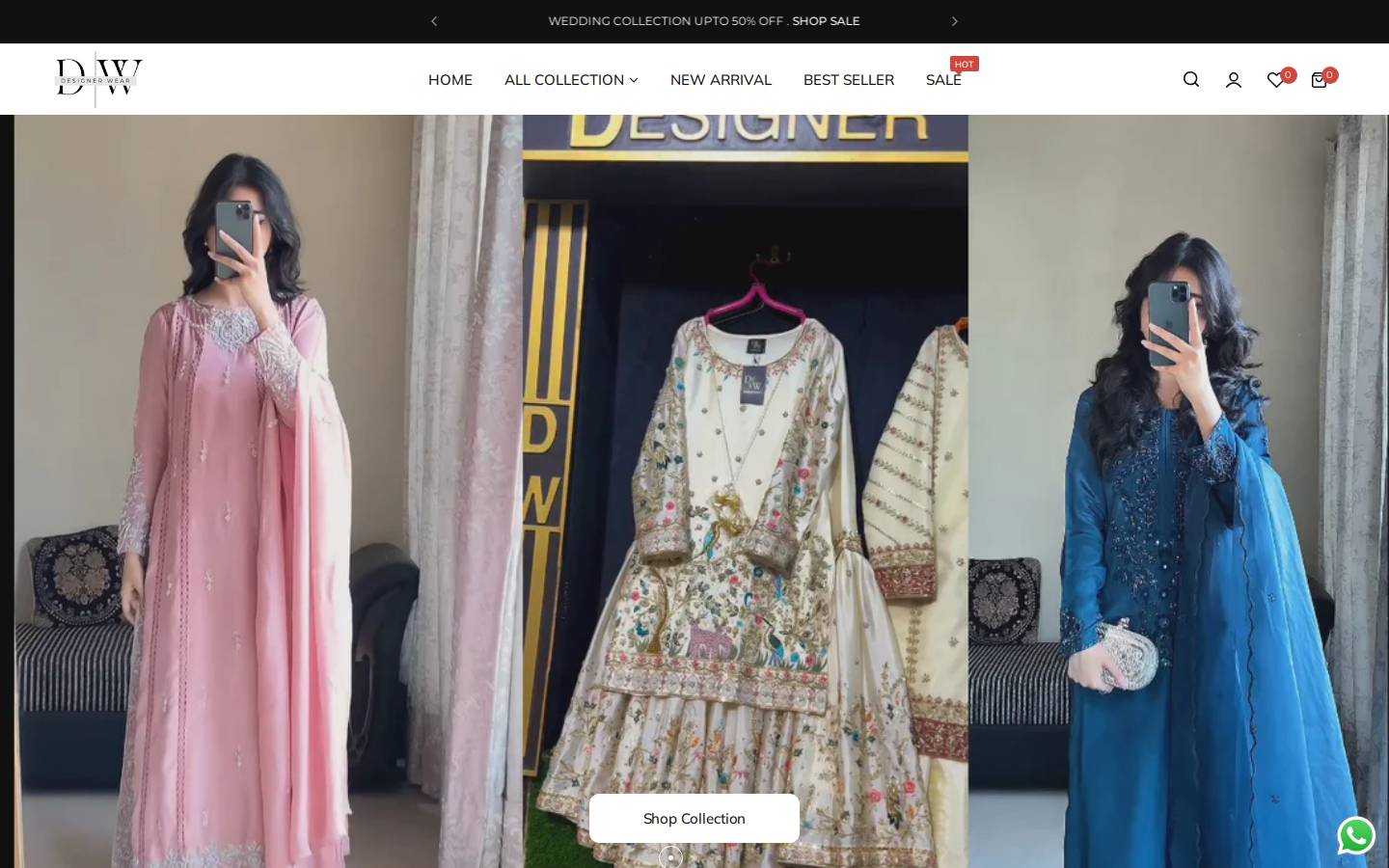 designerwear.clothing homepage screenshot