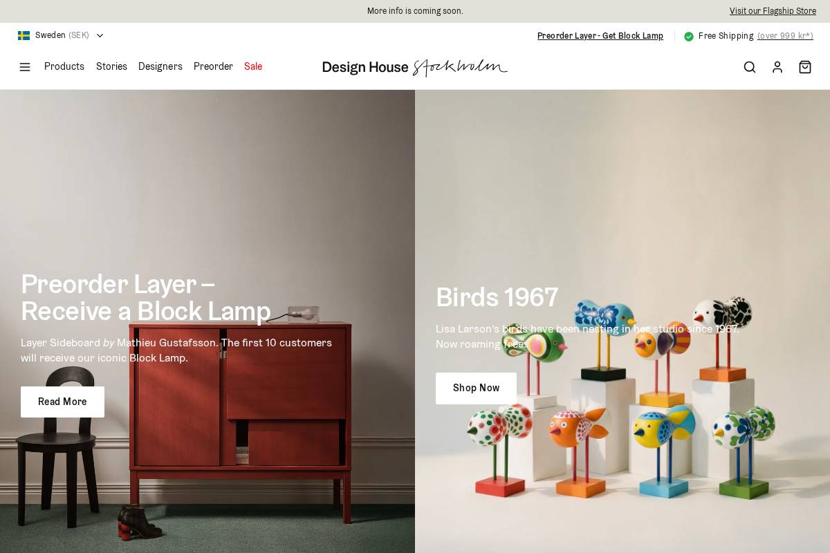 Shop.designhousestockholm homepage screenshot