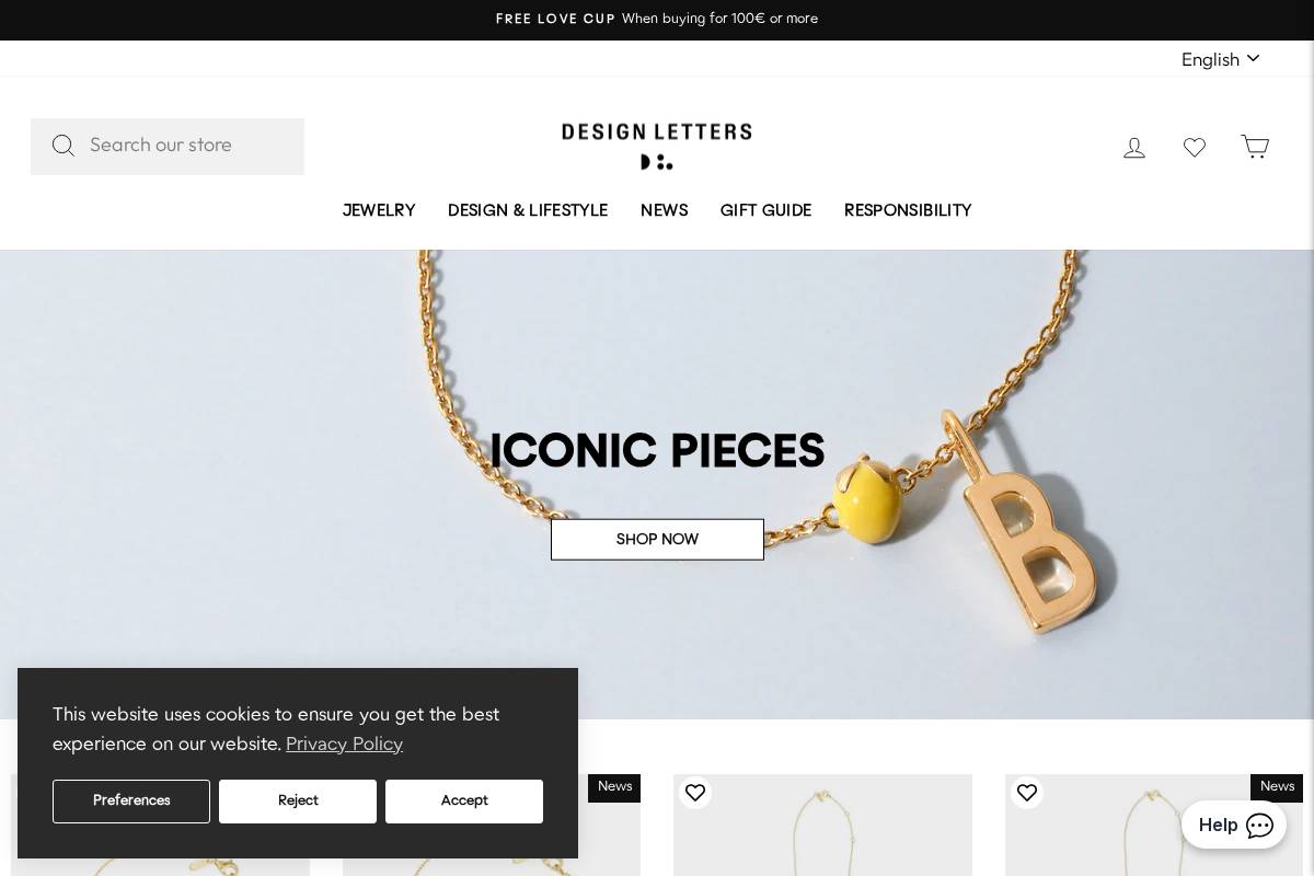 DESIGN LETTERS homepage screenshot