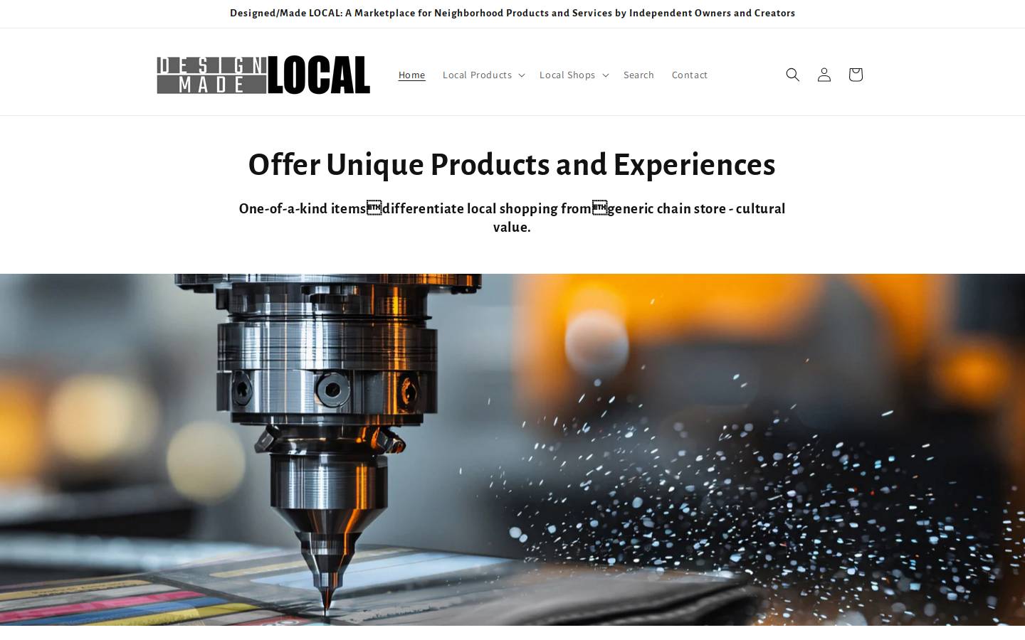 designmadelocal.com homepage screenshot