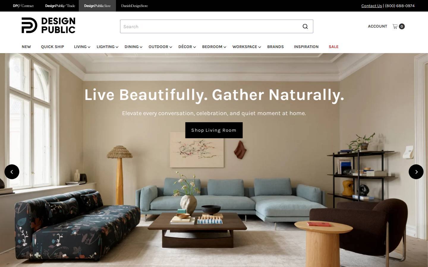 Design Public homepage screenshot