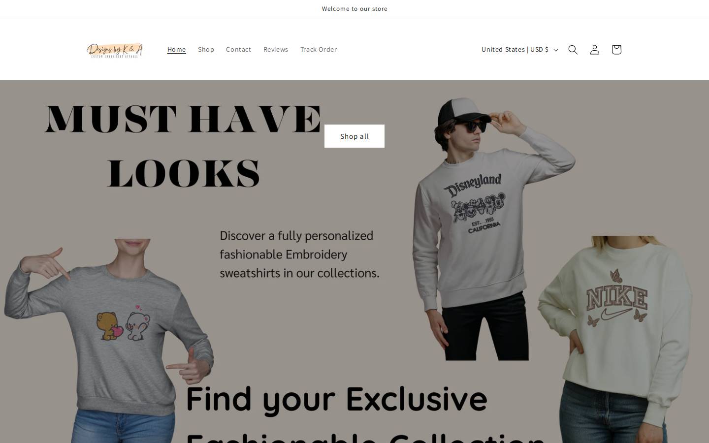 designsbykanda.com homepage screenshot