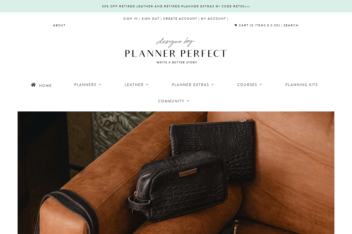Designs by Planner Perfect homepage screenshot