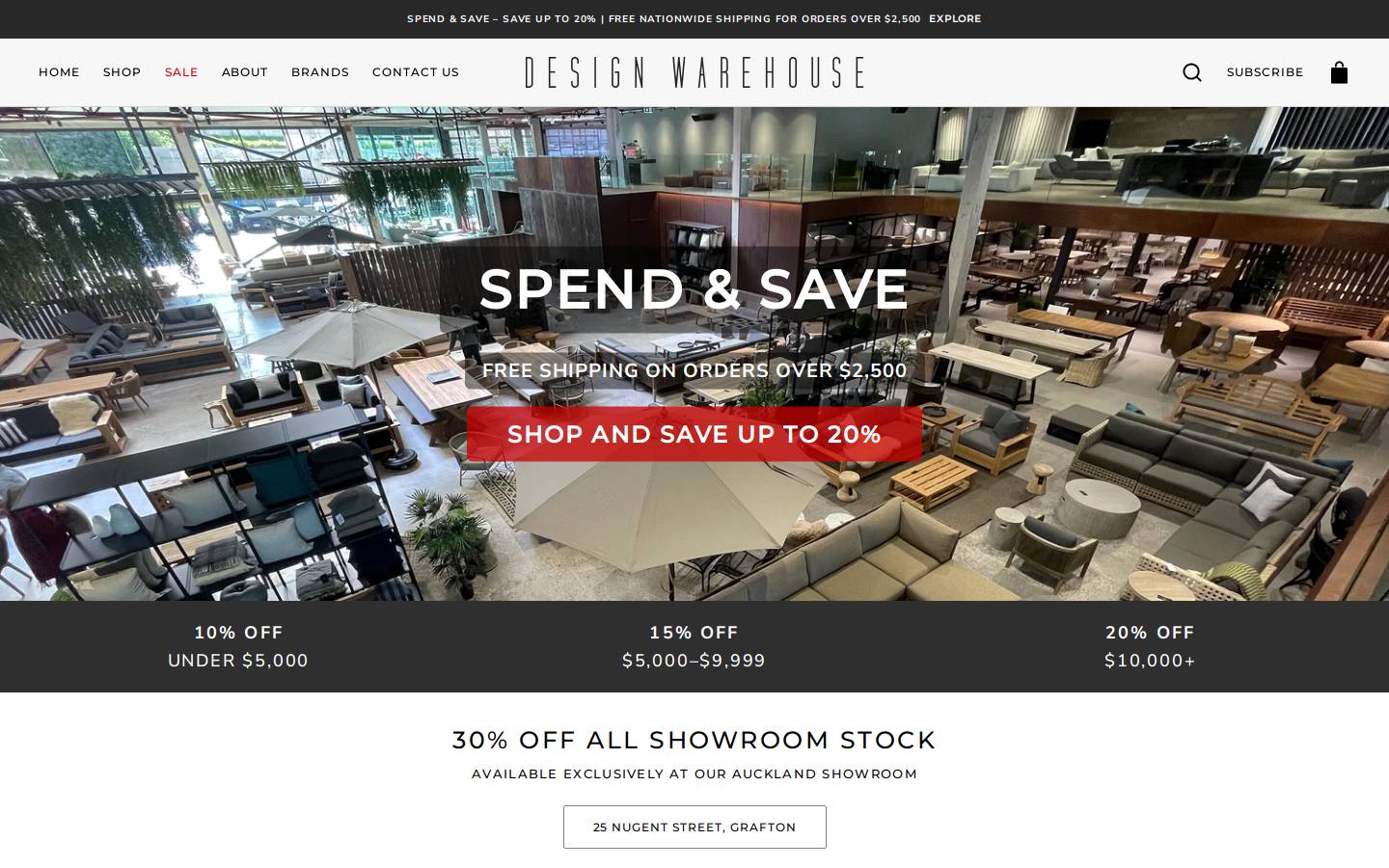 designwarehouse.co.nz homepage screenshot