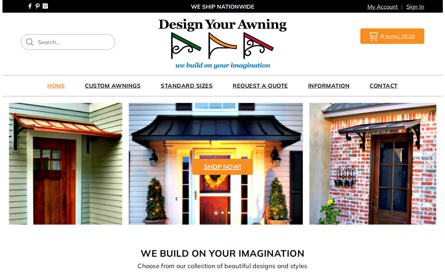 designyourawning.com homepage screenshot