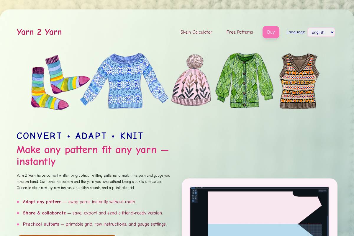 desiknit.com homepage screenshot