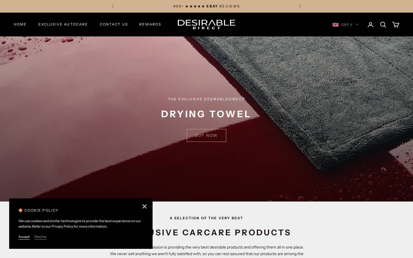 desirabledirect.com homepage screenshot