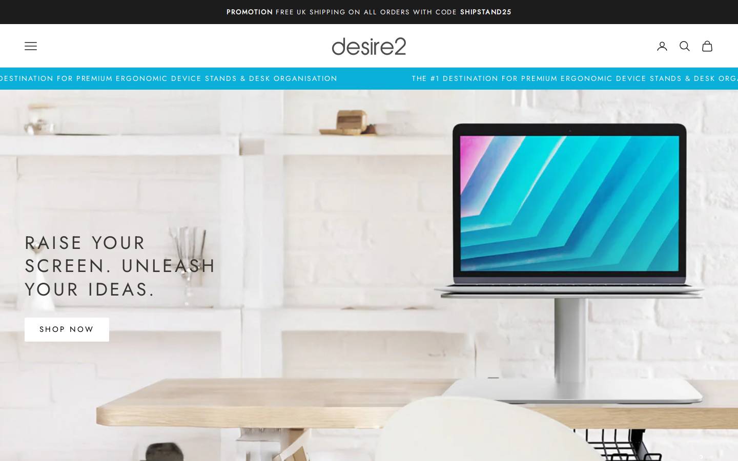 Desire2 homepage screenshot