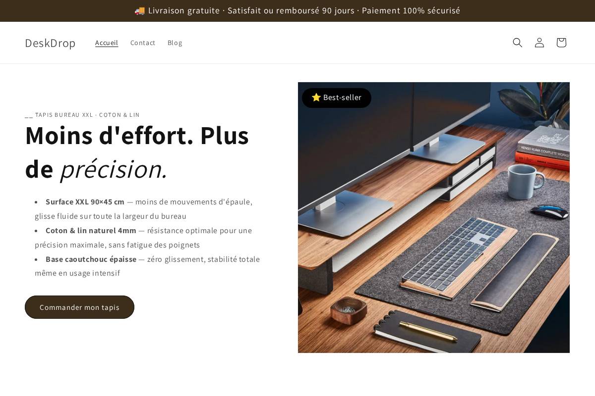 deskdrop.fr homepage screenshot