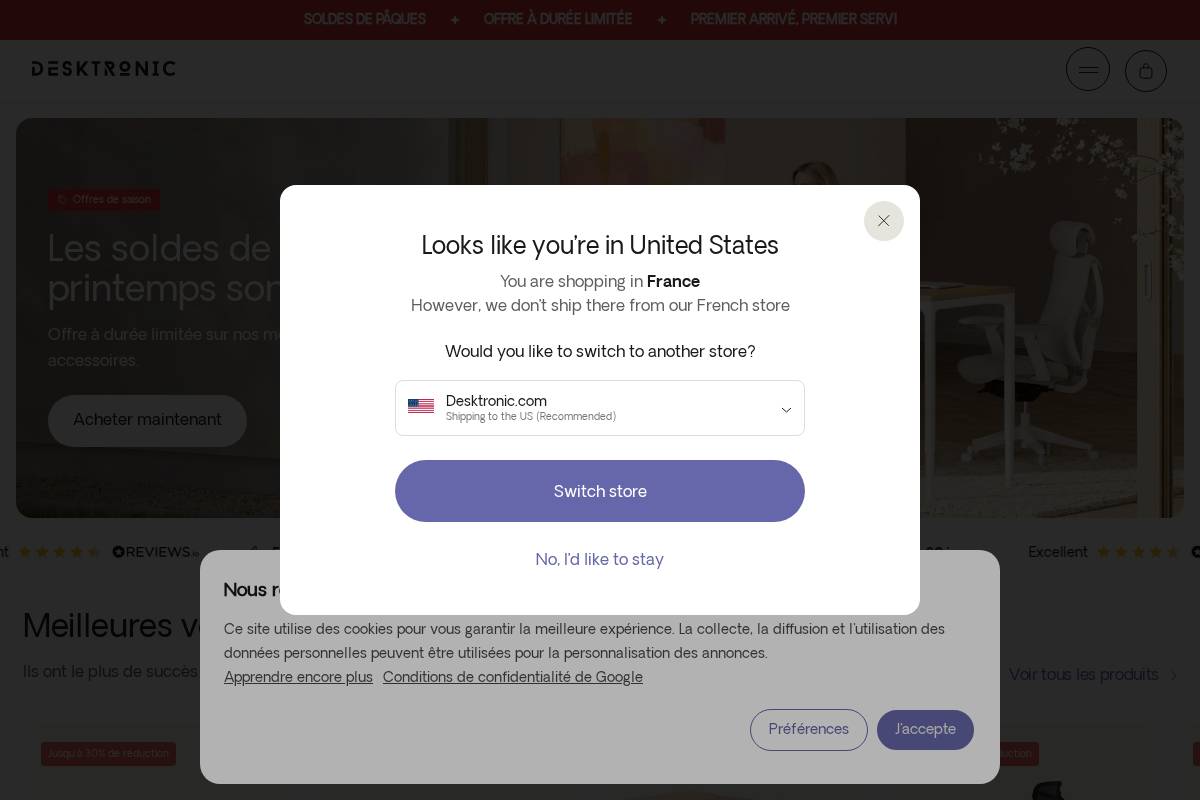 Desktronic homepage screenshot