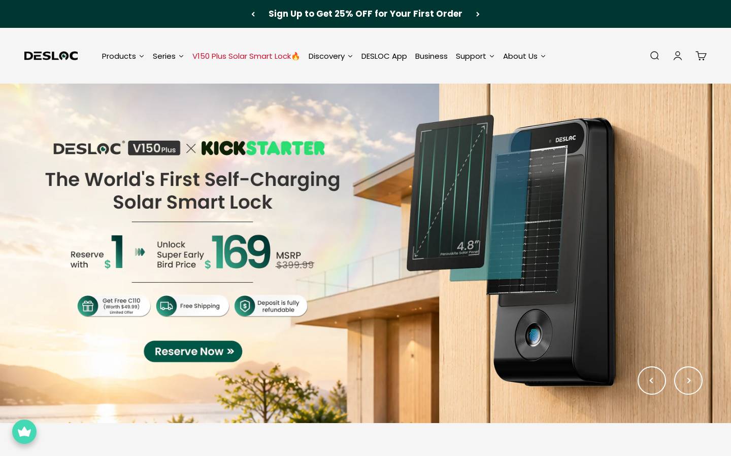 DESLOC homepage screenshot