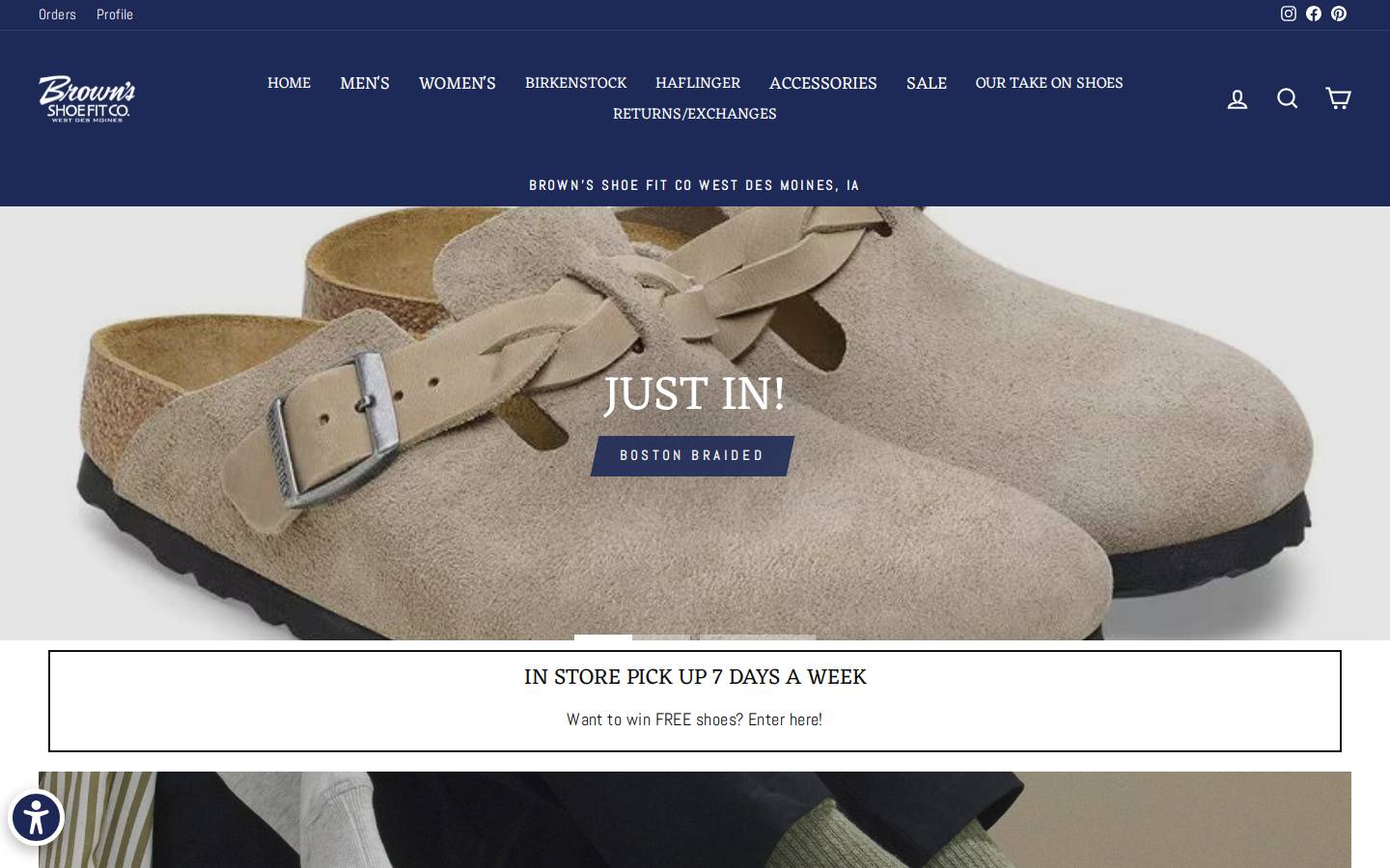 desmoinesshoes.com homepage screenshot