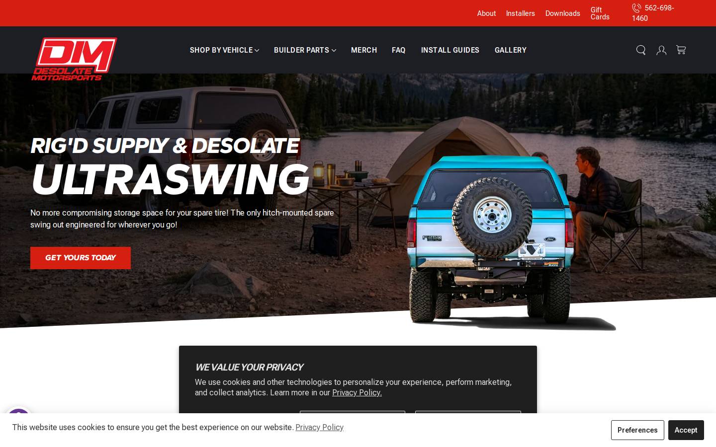 desolatemotorsports.com homepage screenshot