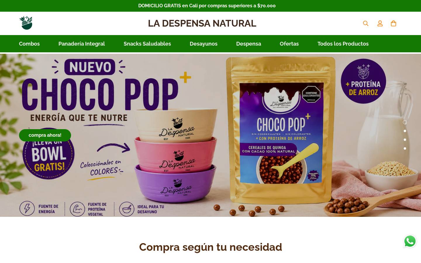 despensanatural.com homepage screenshot