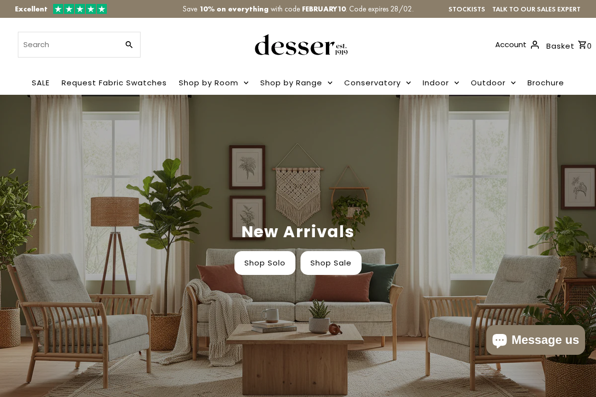 Desser & Company homepage screenshot