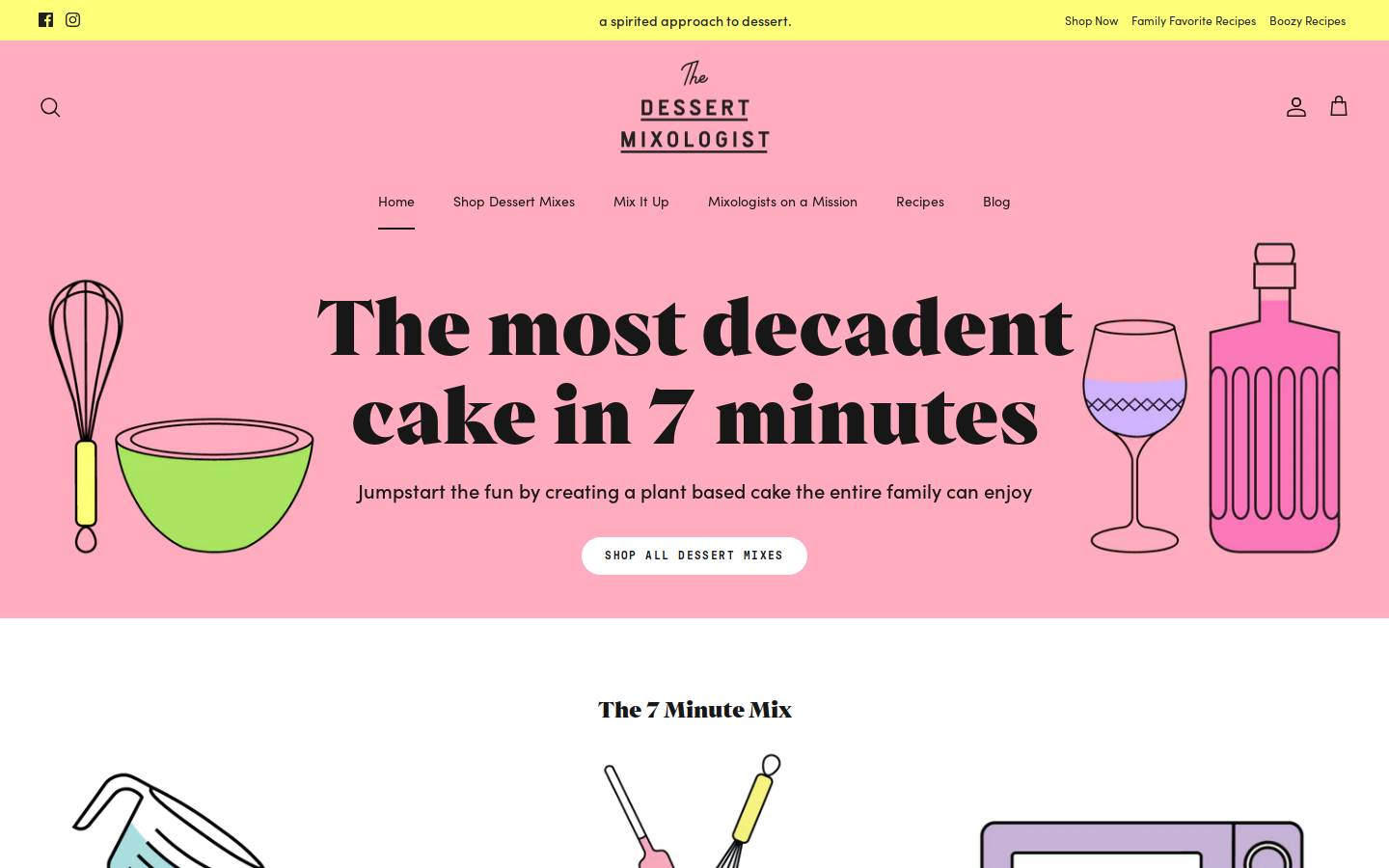 dessertmixologist.com homepage screenshot