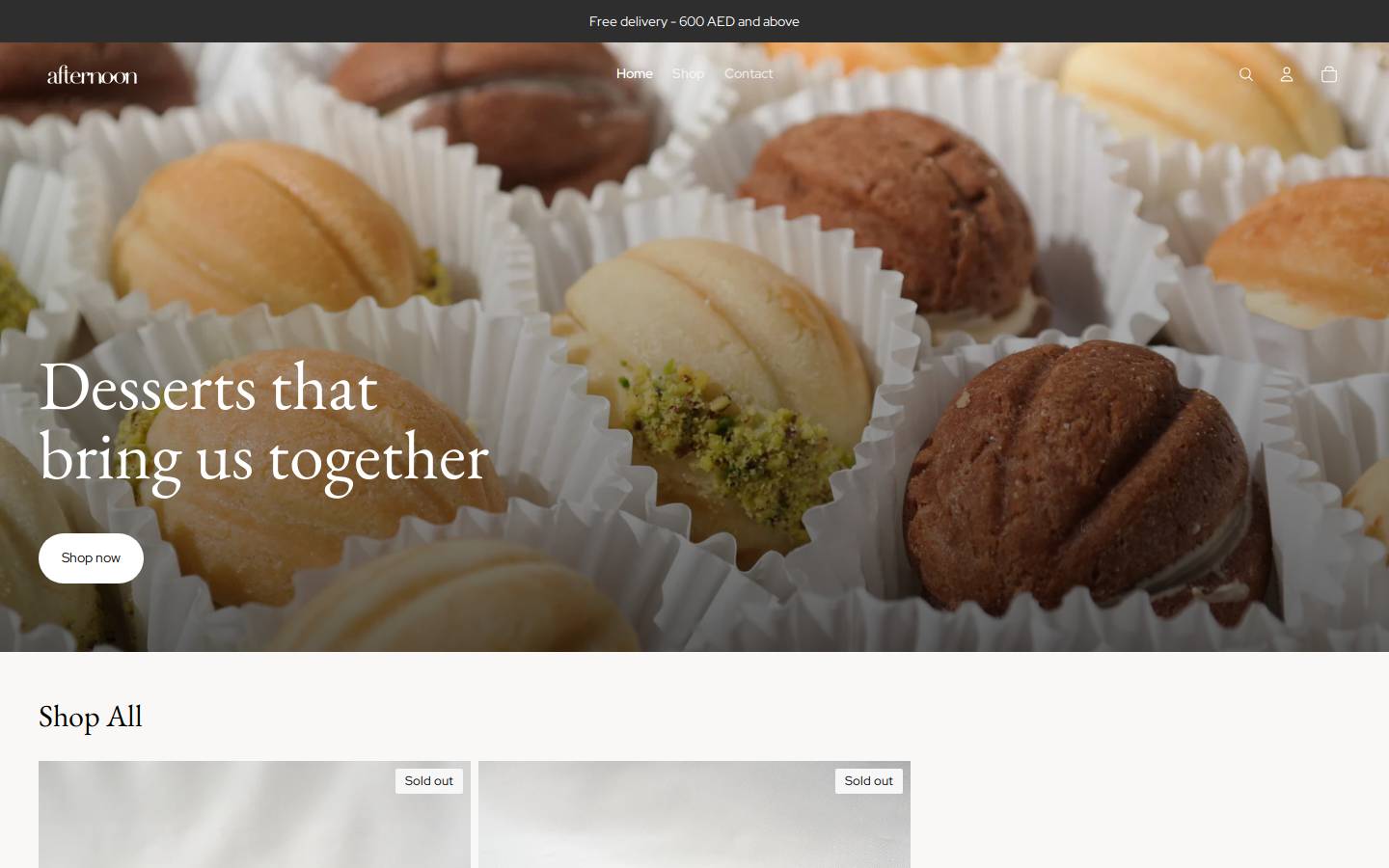 dessertsbyafternoon.com homepage screenshot
